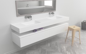 Birmingham Corian® Double Washbasin | Custom-made 