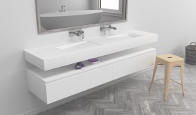 Candem Corian® Double Washbasin | Custom-made 