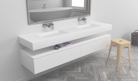 Chelsea Corian® Double Washbasin | Custom-made 
