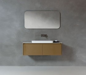 Hackney Corian® design basin with vanity unit - 2 drawers