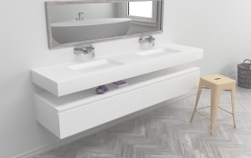 London Corian® Double Washbasin | Custom-made 