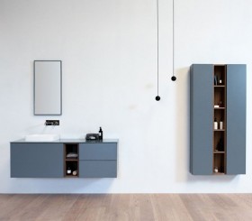 Sevenoaks Corian® design basin with Vanity Unit - 3 drawers and 2 recesses