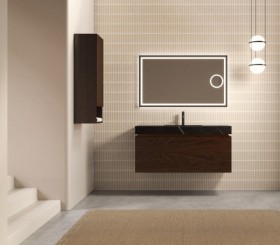 Wood Vanity Unit with Hi-Macs® Basin | 2 Drawers | 3001562