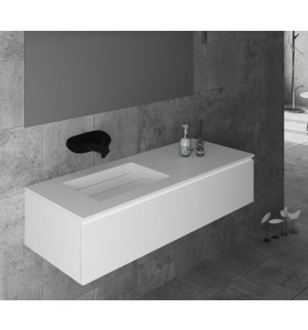 Corian® design basin with vanity unit - 1 Drawer