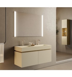 Hi-Macs® design basin vanity unit - 2 drawers aligned | 3001551