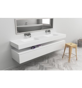 Manchester Corian® Double Washbasin | Custom-made 