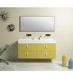 Sussex Corian® design Double basin with Vanity Unit - 4 drawers