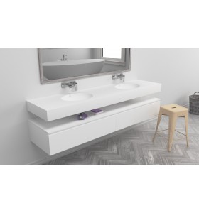 Windsorf Corian® Double Washbasin | Custom-made 