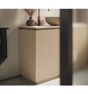 3D Freestanding cabinet with washbasin on worktop - 2 drawers aligned | 3001552