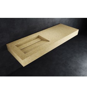 London Hi-Macs® Wall-Hung Washbasin | Peanut Butter