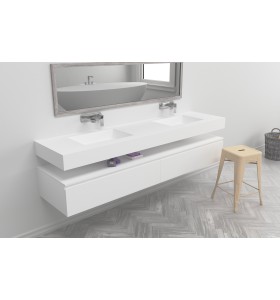 Birmingham Corian® Double Washbasin | Custom-made 