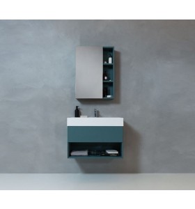 Chelsea Corian® design basin with vanity unit - drawer and shelf
