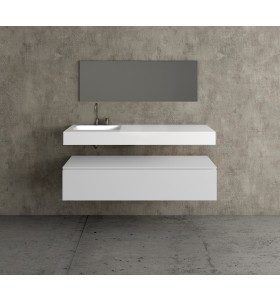 Corian® design basin with cabinet - 1 drawer