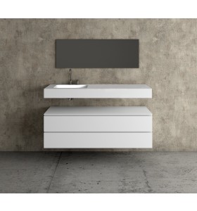 Corian® design basin with cabinet - 2 drawers