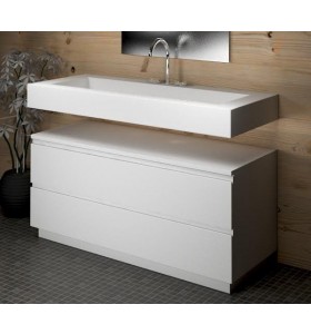 Corian® basin with floor cabinet - 2 drawers