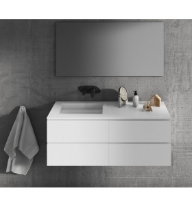 Corian® design basin with vanity unit - 4 drawers