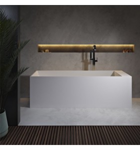 London Corian® Bathtub Made to Mesure | Side Shelve