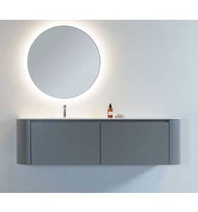 Cork Corian® design basin with Vanity Unit - 2 drawers and 2 doors