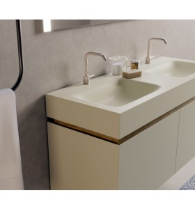Hi-Macs® design basin vanity unit - 2 drawers aligned | 3001551