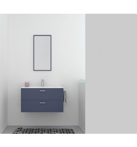 Knightsbridge Corian® design basin with vanity unit - 2 drawers and towel rack
