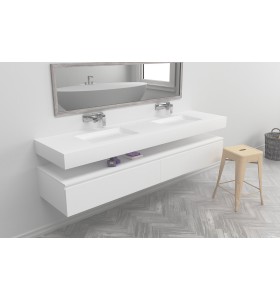 London Corian® Double Washbasin | Custom-made 