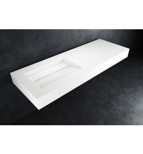 London Hi-Macs® Wall-Hung Washbasin | Alpine White