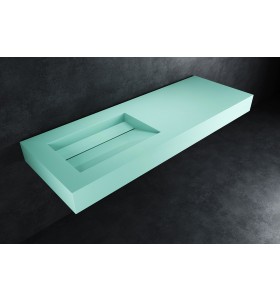 London Hi-Macs® Wall-Hung Washbasin | Emerald