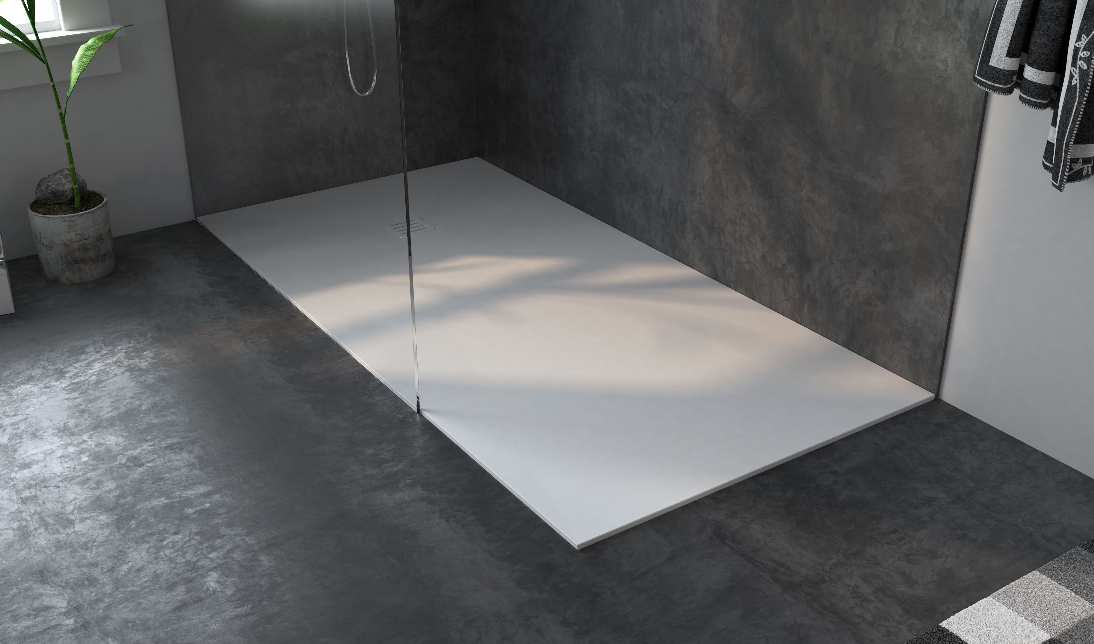 Glasgow Corian® Ultra Slim Shower Tray 90x160 Yessenia